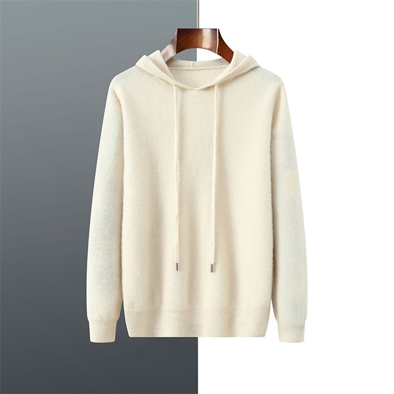2025年秋季青春流行时尚百搭通勤简约休闲男卫衣帽衫，男装羊绒套衫，羿纯羊绒
