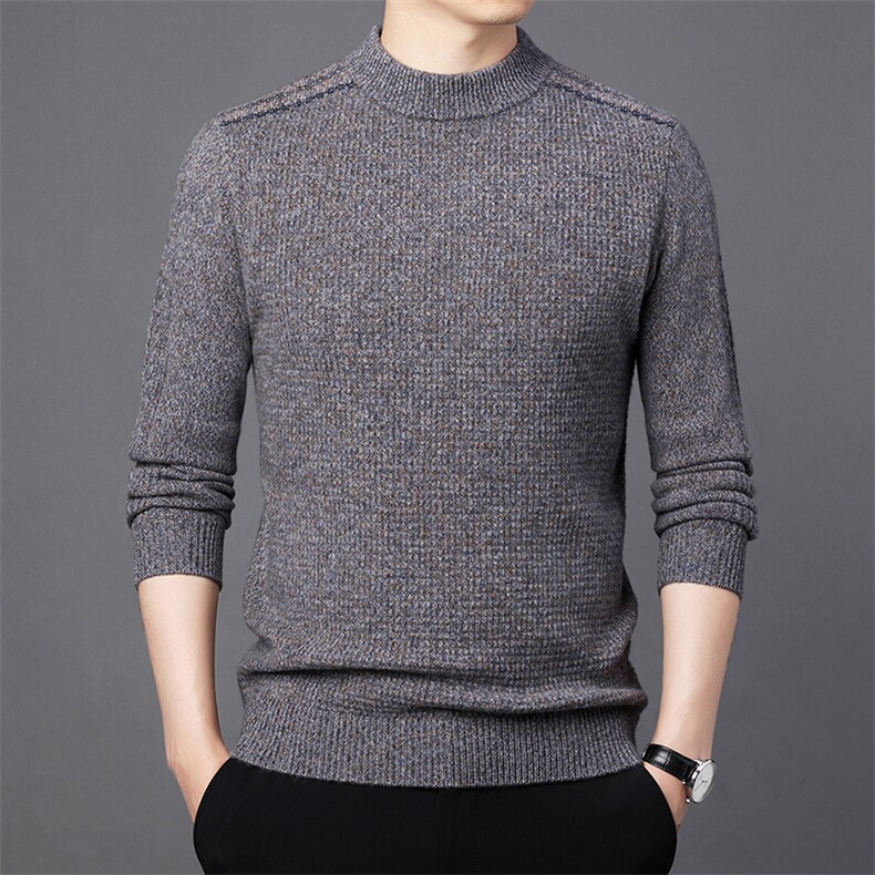 CM61071钱塘2020-2冬季厚款新款半高领中年男士商务羊毛衫P152,男装针织衫/毛衣,钱塘207-2