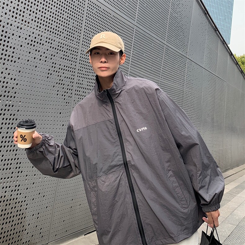Wt04-P38夏季宽松带防晒指数防晒服,男装夹克,星座1501-1