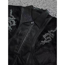 网图蛇纹拼接高街刺绣钉珠PU皮夹克男JK068/P140，男装夹克，星座205-3