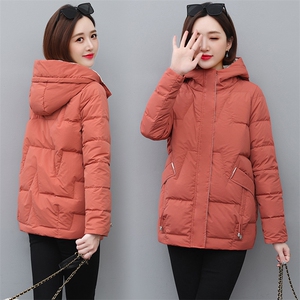 时尚连帽羽绒棉服女2025冬季新款宽松显瘦年轻妈妈加厚小棉袄外套,女装棉衣/棉服,婷思杰（原婷想服饰）