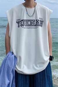 抖音供货、180克现货全棉印花背心宽松无袖T恤D223A-BX2208-P20，男装背心/马甲，电商019-1