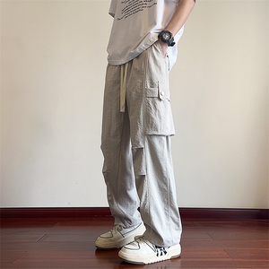 直播数据款 春季新款大口袋伞兵裤宽松直筒休闲裤工装裤 K515-P42图片