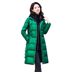 时尚亮面长款羽绒服女修身显瘦保暖外套90%白鸭绒填充免洗易打理冬季必备单品，女装羽绒服，依如秀(原杭风阁)