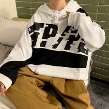 7XL-M大码连帽卫衣男2023秋季新款潮港风宽松套头上衣加肥加大码，男装卫衣，钱塘717(原712)