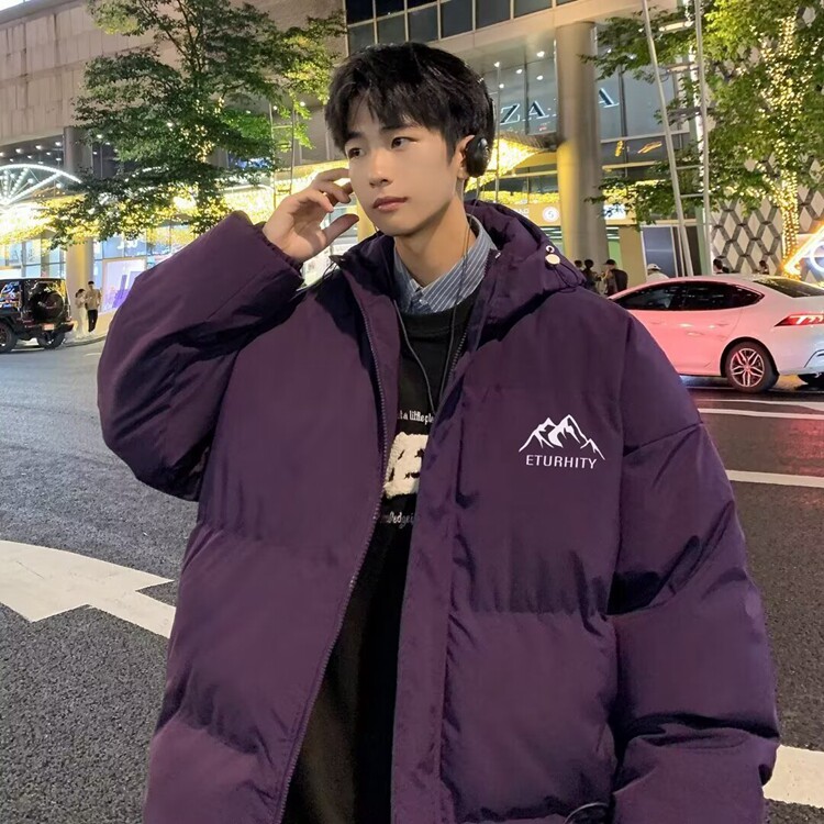羽绒服男女短款秋冬2025新款连帽加厚防寒面包服外套图片