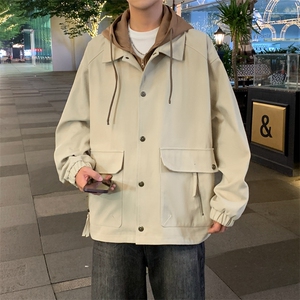 新款秋季夹克男工装青少年户外宽松大码外套情侣冲锋衣JK0197-P93图片
