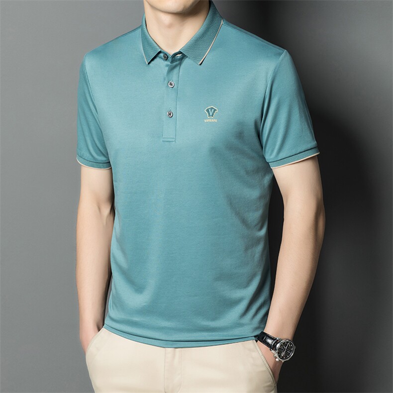 J-T10135男士短袖T恤2023夏季新款简约商务休闲修身体恤P63图片