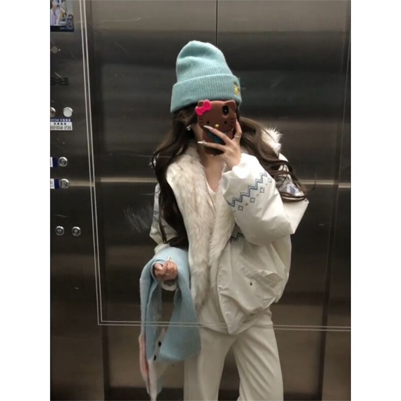 1506A/G78760/P94韩系时尚费尔岛印花毛领连帽棉服外套,男装棉衣,星座1506A
