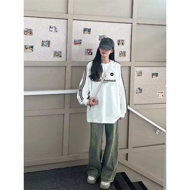 5552-P45港风潮流韩版新款圆领休闲宽松上衣,女装卫衣/绒衫,星座617A-2