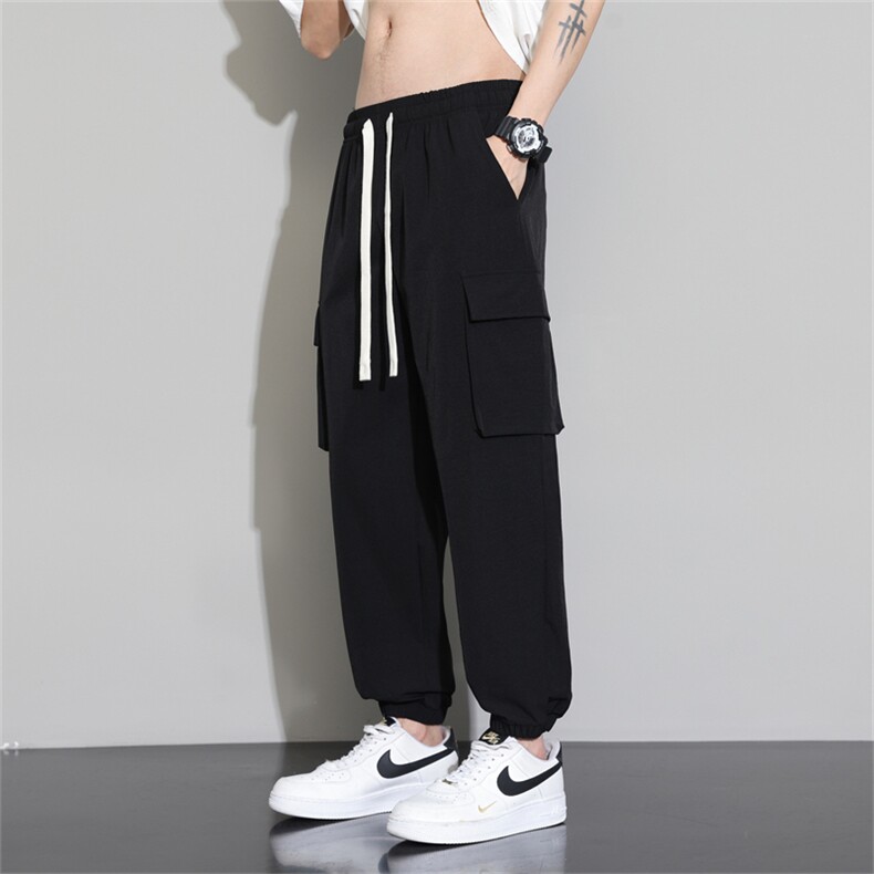 特批35K090束脚 2024春季新款工装裤卫裤机能多口袋束脚休闲长裤图片