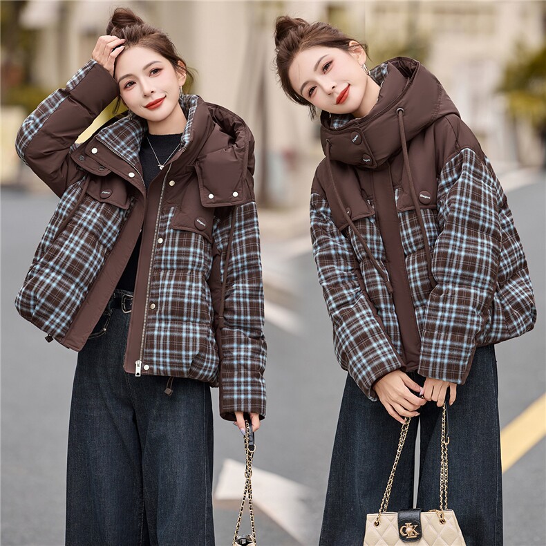 2025年冬季有帽可拆90白鸭绒，女装羽绒服，艾尚靓装