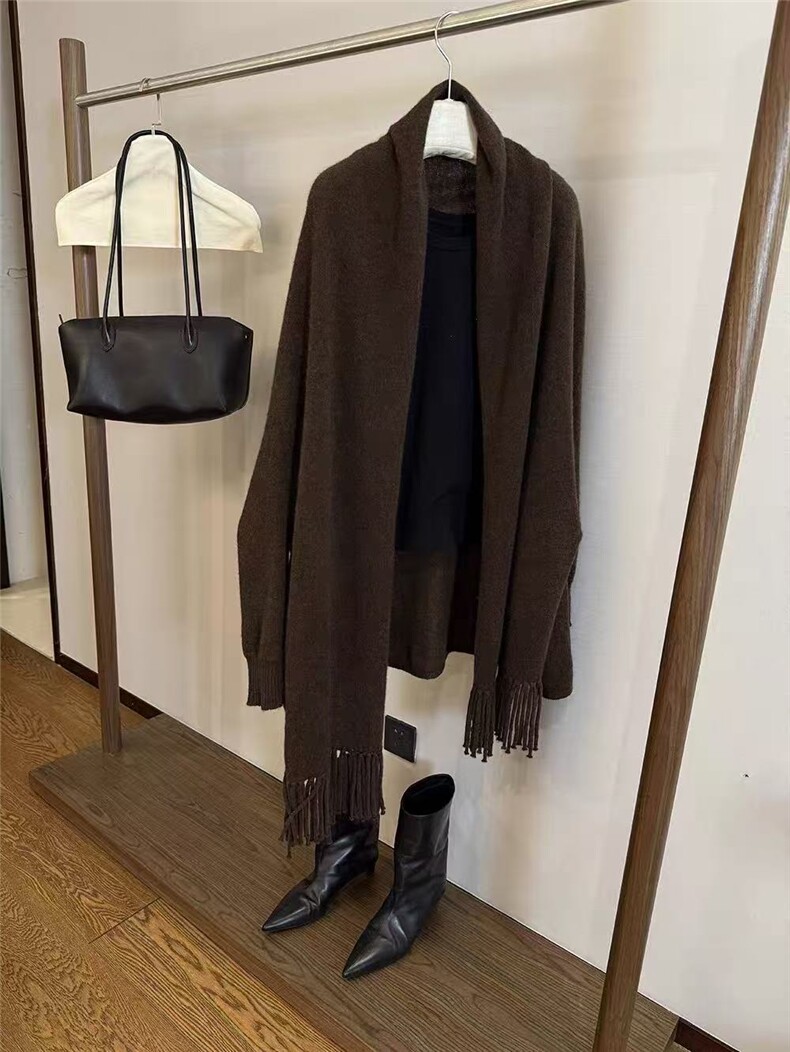 2025年秋季新款百搭女士七针加厚保暖春秋季披肩，披肩，佑昭祥羊绒