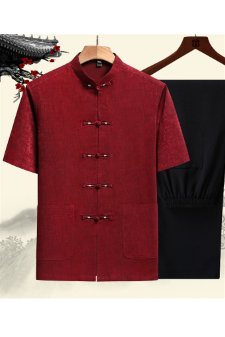 中式复古唐装套装汉服风男装古风禅服古装外套TR2283-P105,男装休闲套装,星座1105-3