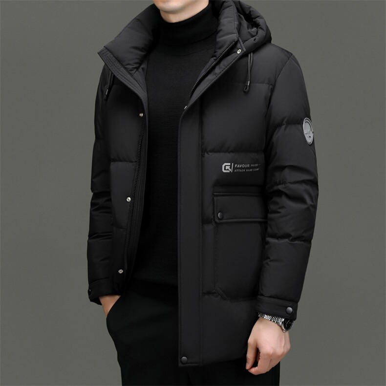 DF651钱塘2020-2商务休闲冬季厚款有帽中年男士羽绒服P293,男装羽绒服,钱塘207-2