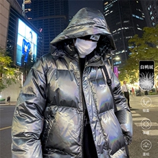 特批港风夜景新款标80白鸭绒连帽羽绒服YR100P165控268，男装羽绒服，电商A247