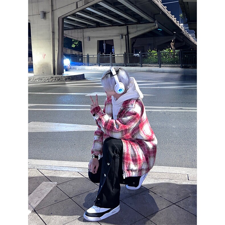 高街美式排扣牛仔裤拉链设计感直筒牛仔裤,男装牛仔裤,星座310A-4