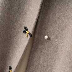 2025百搭时尚简约圆领系扣大衣，女装双面呢大衣，优远毛呢大衣