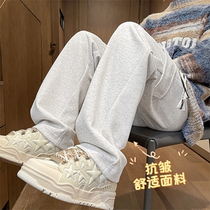 百搭休闲裤直筒时尚垂顺工装裤美式复古聚酯纤维 WK100特批35图片
