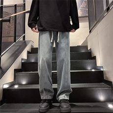 J58加绒-P53休闲裤男款秋冬季潮牌宽松直筒阔腿裤美式高街加绒，男装卫衣，电商B323A