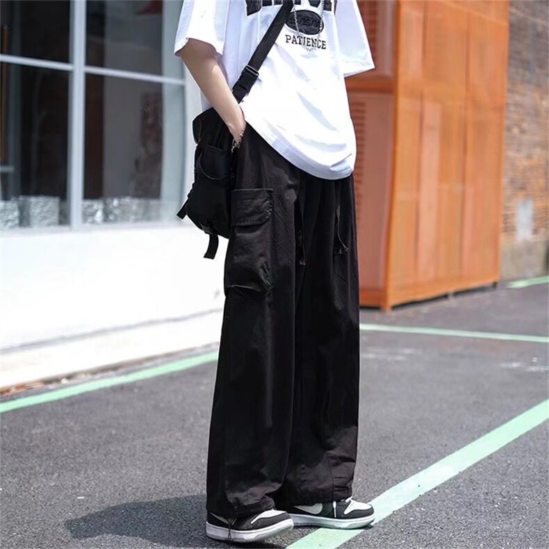 日系潮牌宽松百搭束脚工装休闲裤男新款青年阔腿地裤潮A7132-P42,男装工装外套,星座1008-2