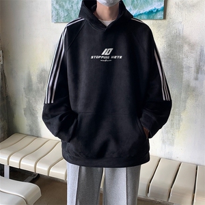 2024美式复古宽松连帽织带麂皮绒卫衣XZ301B-JB3001-p65，男装卫衣，星座301B