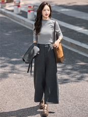 巨好看的秋装三件套女高级感新款轻熟复古气质显瘦马甲阔腿裤套装，女装套装/套裙，流量+