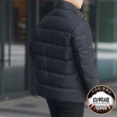 新标90白鸭绒超轻零感羽绒服面包服羽绒服短款外套（高品质），男装羽绒服，星座301B-2（原A443-1）