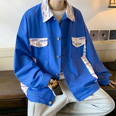 特批75cityboy街拍秋季翻领夹克男女外套港风拼接工装外套GJK222，男装夹克，电商B370