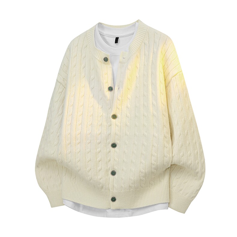 MK7001-CG-3DP53韩系风麻花长袖单排扣针织开衫情侣洋气针织上衣，男装卫衣，星座510A-5