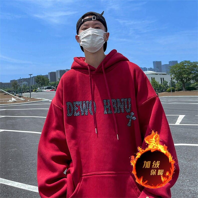 500克重磅秋冬美式加绒加厚卫衣外套DL1713常规特P35加绒特40,男装卫衣,电商A486