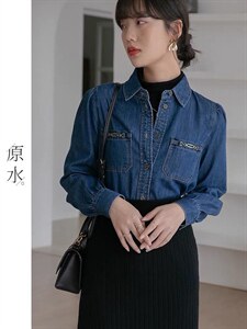 新款加绒牛仔衬衣图片