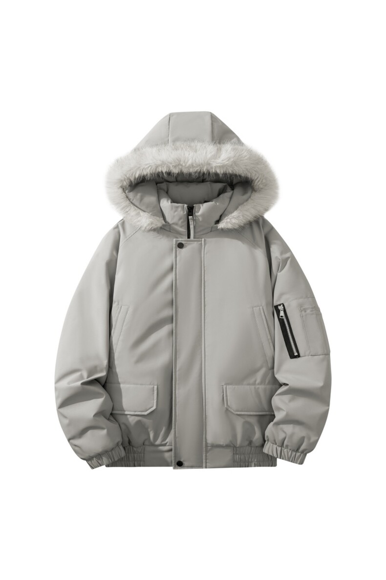 自家图有视频复古加绒毛领外套棉衣新款连帽派克棉服M2572p95,男装棉衣,电商D315