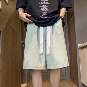 夏季牛仔短裤男款宽松直筒五分中裤潮牌显瘦潮流百搭DK852特批34图片