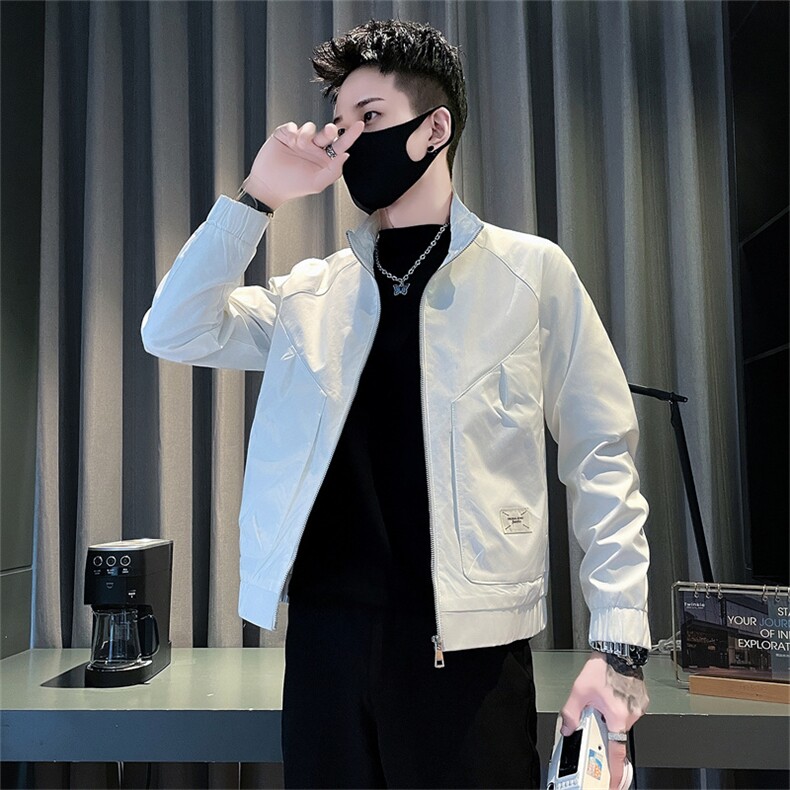 JK291-P88控118男立领夹克休闲痞帅男装衣服2025新款春秋季潮流痞,男装夹克,星座102A（原电商D309-1）