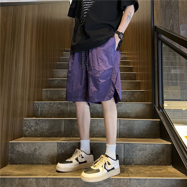 冰丝速干短裤男潮牌新款轻薄凉感篮球运动宽松大码五分沙滩中裤子,男装牛仔裤,星座904-2