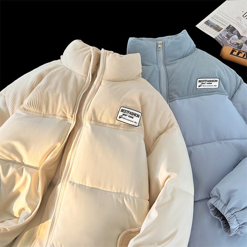 冬季加厚刺绣贴标棉衣男立领棉服棉袄情侣款外套A266-WMY8623-P75图片
