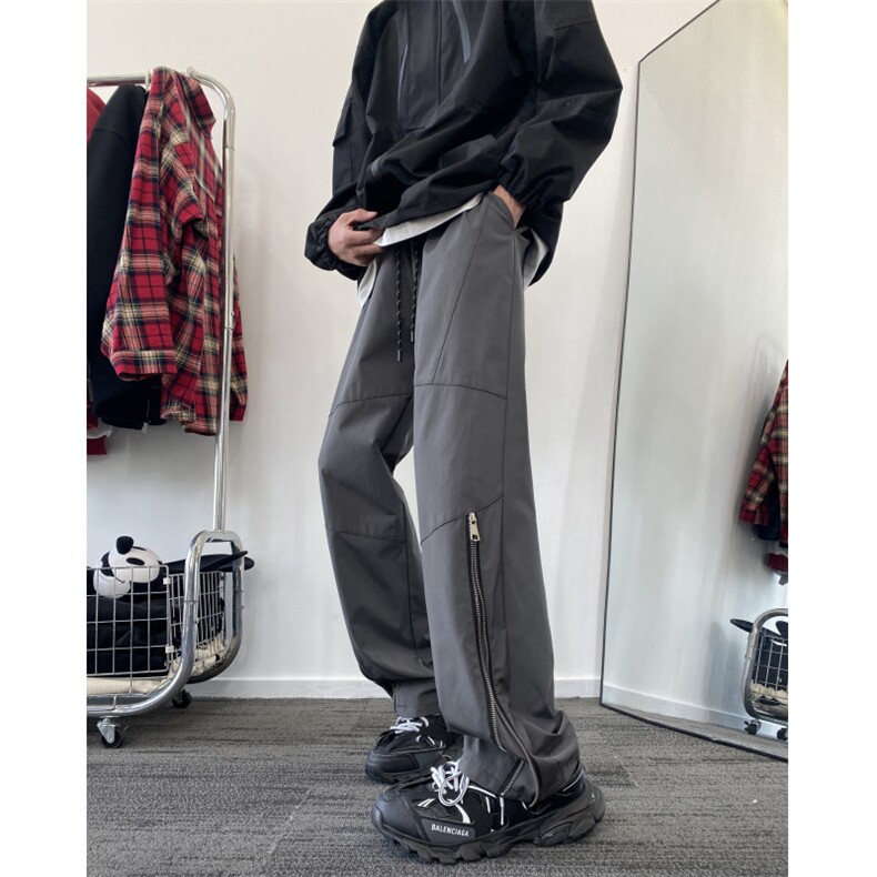 INS春季新款机能拉链拼接宽松冲锋裤休闲裤B315-K24025-p50控78,男装休闲裤,电商B315