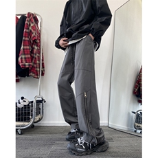 INS春季新款机能拉链拼接宽松冲锋裤休闲裤B315-K24025-p50控78，男装休闲裤，电商B315