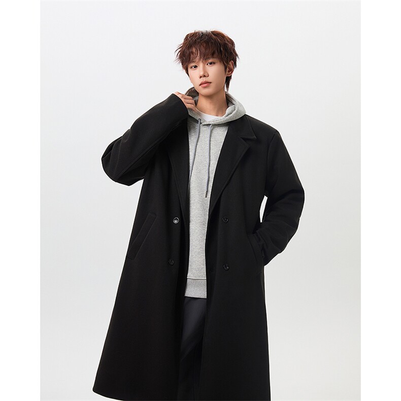 1506-1/MW131/P94男中长款西服领风衣男装休闲长款过膝大衣外套，男装西服，星座1506-1