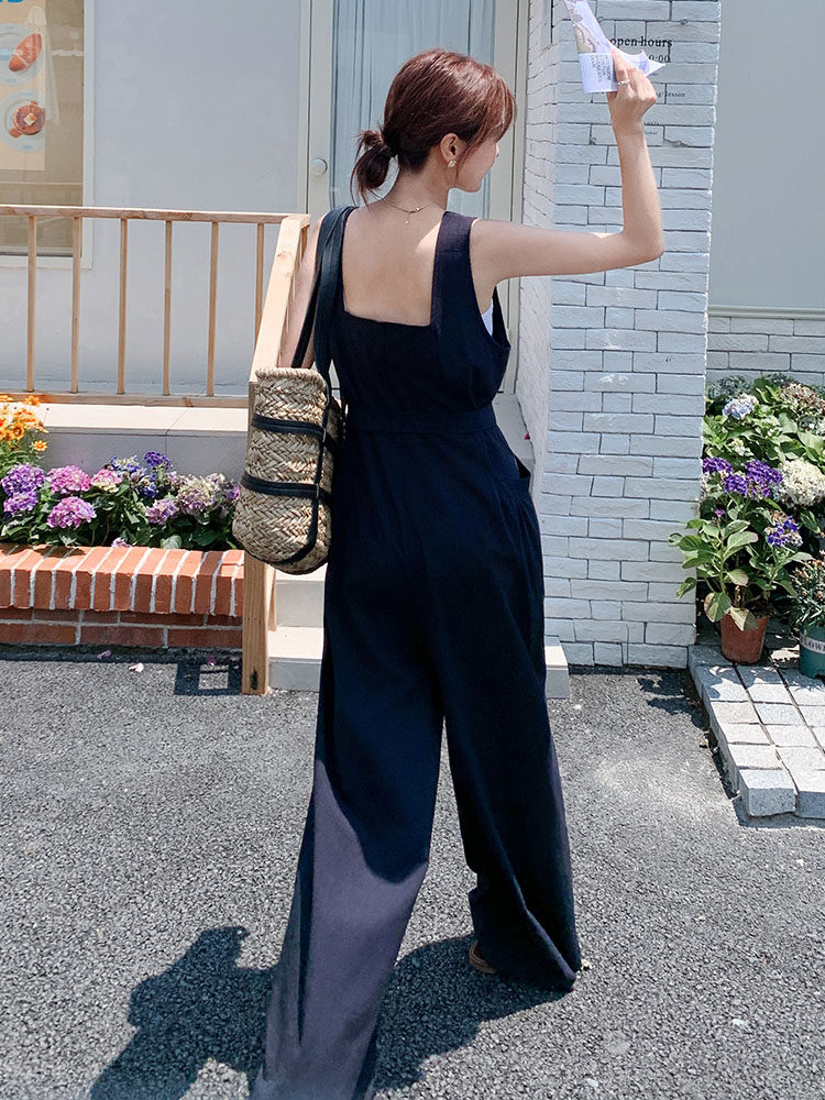 2025年夏季新款时尚休闲背心连体裤-款号5876-P135-K198,女装连体裤,浙宝305