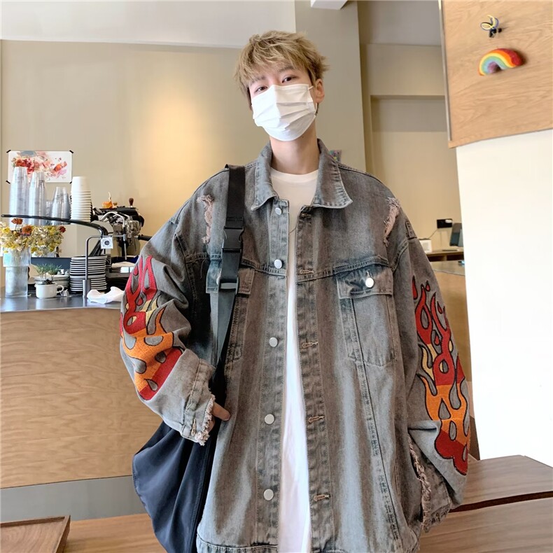 秋季青春流行男夹克文艺潮刺绣外套JK8322P63,男装夹克,星座1116-2