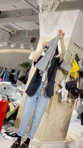 牛仔裤小西装背心，女装牛仔裤，雪儿(3F)