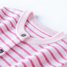 春秋冬男女通用14岁以上条纹开衫，童装儿童羊绒衫，奥赛羊绒童装