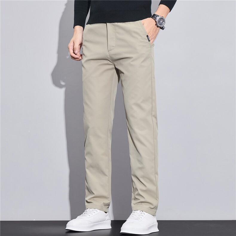 秋冬新款男士休闲裤男裤纯色百搭弹力透气直筒裤舒适商务裤主推，男装休闲裤，星座224-1