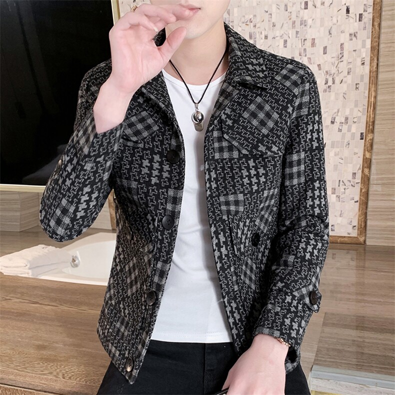 秋冬新品男士休闲百搭毛呢夹克外套1217-JK083-P90,男装夹克,星座1217-2