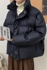 美式复古短款棉服男潮牌高街冬季加厚面包服PU羽绒棉225-2-20503，男装棉衣，星座225-2