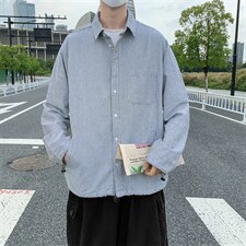 长袖工装衬衫男港风日系外套C007P36,男装衬衫,星座1116-2