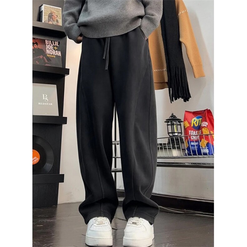 水洗灰做旧卫裤男秋季垂坠感男款松弛感裤子休闲运动裤子K106,男装休闲裤,星座1116A（原606A-3）