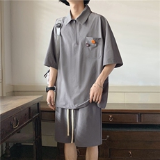 酒店套装夏季抗皱免烫百搭舒适宽松透气潮流TZ22-特批70，男装休闲套装，星座718